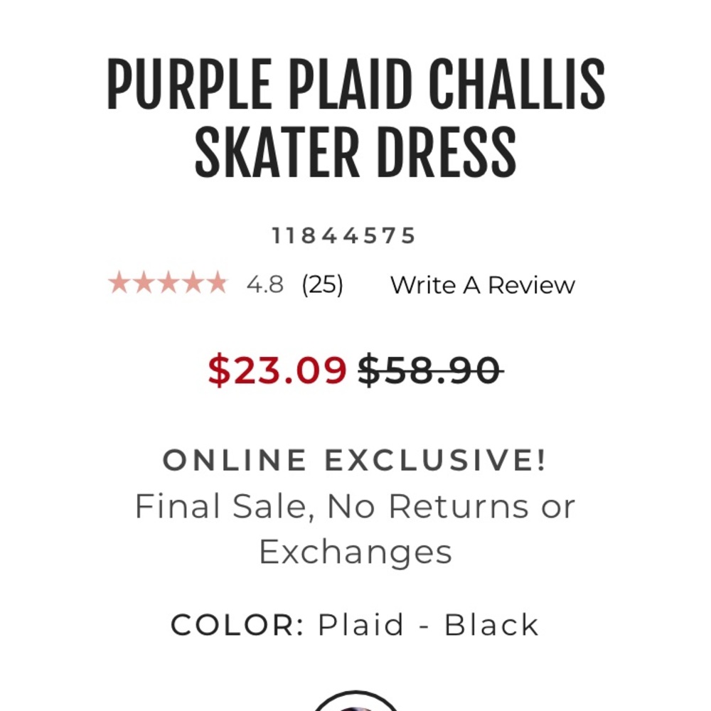 Torrid Purple Plaid Dress - Picture 7 of 10